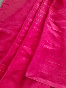 Maroon Saree with Silver Stripes