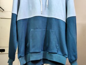 💥BUY1GET1💥 men's blue color-block hoodie (hooded sweatshirt).