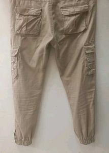 Beige Cargo Pants