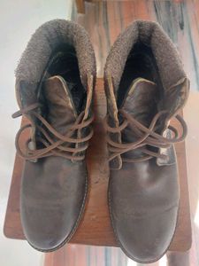 Men's Brown Leather Lace-Up Boots