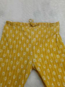 Yellow Printed Kurta Set