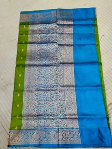 Pure Silk Kanjivaram Saree With Blouse Pis