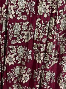 Flared Red Printed Skirt
