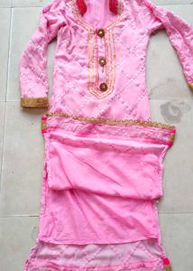 Pure georgette mirror Work wedding suit