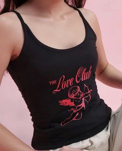 Black "The Love Club" Tank Top