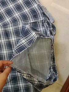 cloth unstitched , blue check 🔵 100 per meter