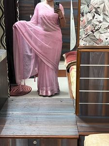Elegant light Pink Saree