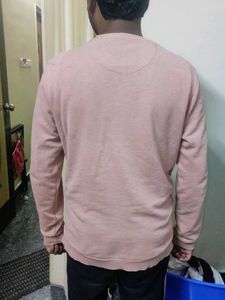 zudio branded Comfortable Pink Crew Neck Sweatshir