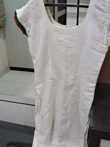 White Embroidered Kurti