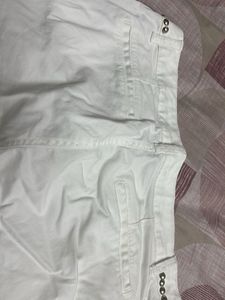 white beaded shorts