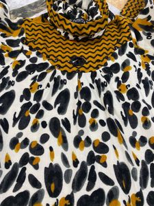 Leopard Print Mock Neck Top