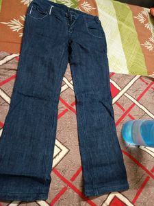 Blue boot cut jeans