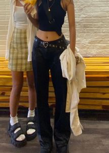 y2k Chic low waist  Shiny Textured Pants