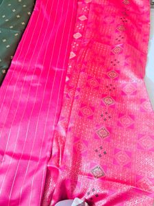Pink Banarasi Silk Saree