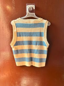 Striped Sleeveless Knit Top
