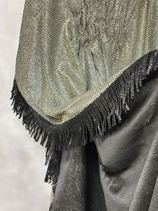 Sparkling silver Black  Kaftan Gown