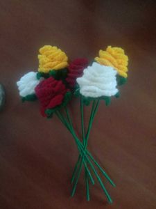 Handmade Crocheted Flower Bouquet