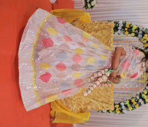 Beautiful Embellished haldi Lehenga Choli
