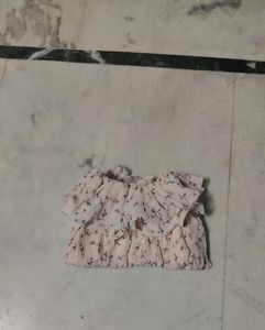 Floral Ruffle off shoulder/wide shoulder top
