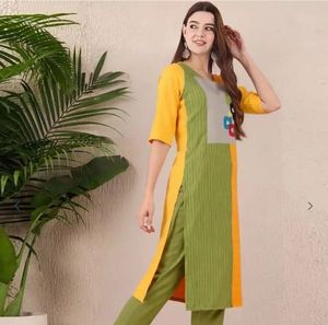 Vibrant Color Block Kurta
