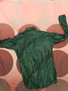Men's Green Abstract Print Shirt