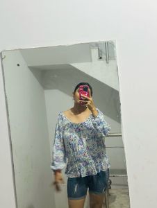 Floral Print Peplum Top