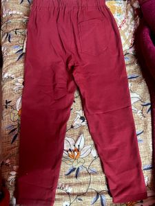Maroon Casual Boys' Trousers