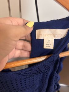 Chic Navy Blue Lace Dress