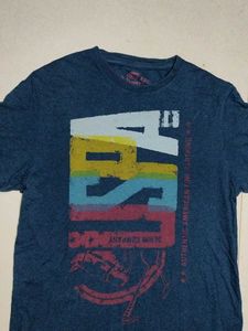 US POLO ASSN BLUE GRAPHIC PRINT T-SHIRT