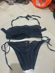 Denim Bikini Set - Trendy & Stylish