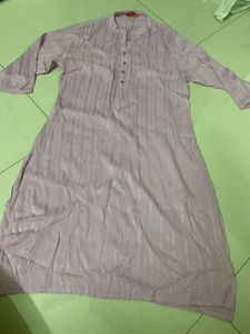 Elegant Light Pink Striped Kurta