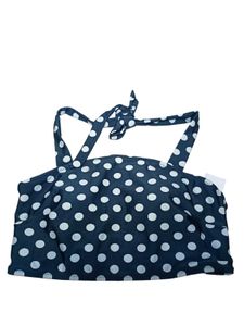 Polka Dot Bikini Top Solid Panty Free Size S &amp; M
