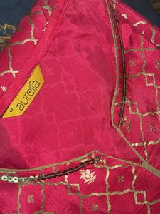 Elegant Pink Kurta with Gold Print