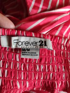 Pink Striped Ruffle Cami Top