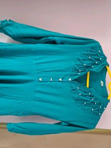 Teal Embellished Ethnic Gown