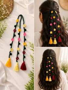 Crochet Floral Parandi Hair Accessory