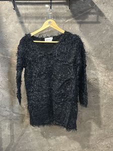 Sparkly Black Fuzzy Sweater
