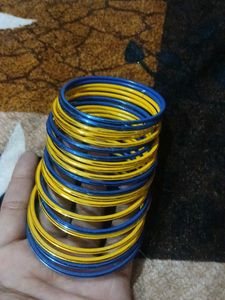 Blue and Gold Bangles Set