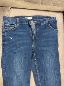 Blue Distressed Denim Jeans