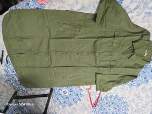 Olive Green Button-Up Shirt