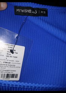 Blue Trendy Top New With Tag/ Never Used
