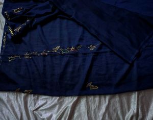 Blue Embellished Y2K Saree