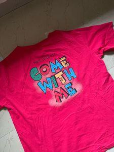 Vibrant Pink Graphic T-Shirt