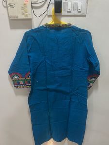 Teal Embroidered Kurta