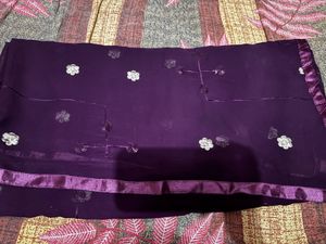 Wine Purple Embroidered Suit Set
