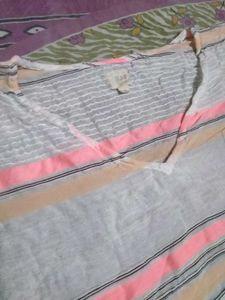 Striped V-Neck Tunic Top