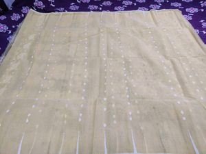 Light Yellow Kolka Design Jamdani Saree