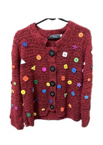 Unique Button Embellished Cardigan