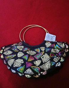 Festive Handbag/ Clutch Bag - black