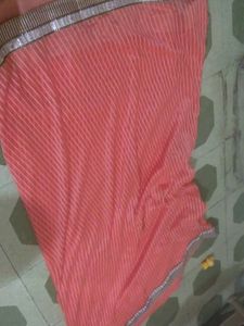 Orange Color Net Sadi